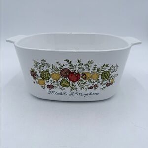 Vintage Corning Ware A-3-B Spice of Life L’Echalote 3 Qt Casserole Dish